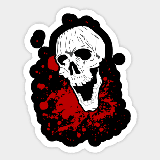 Skull Spatter Sticker